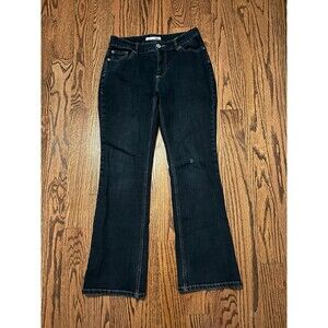 Chico’s Platinum Women’s flare Leg Jeans Medium Blue Denim 0.5 Short/size 6